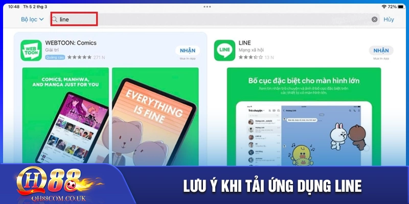 Lưu ý quan trọng khi thực hiện tải line
