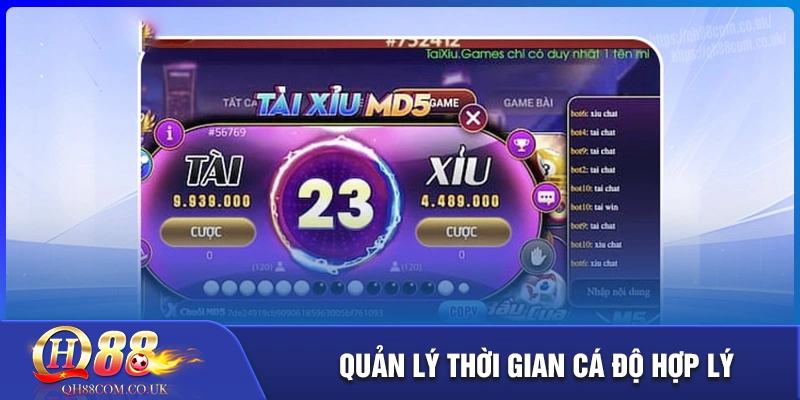 Quản lý thời gian cá độ tài xỉu hợp lý